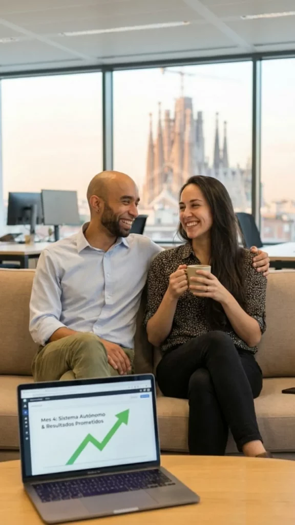 Texto Alt: "Cindy y Randolph, fundadores de la agencia ConectaLab, expertos en automatización de procesos para emprendedores."